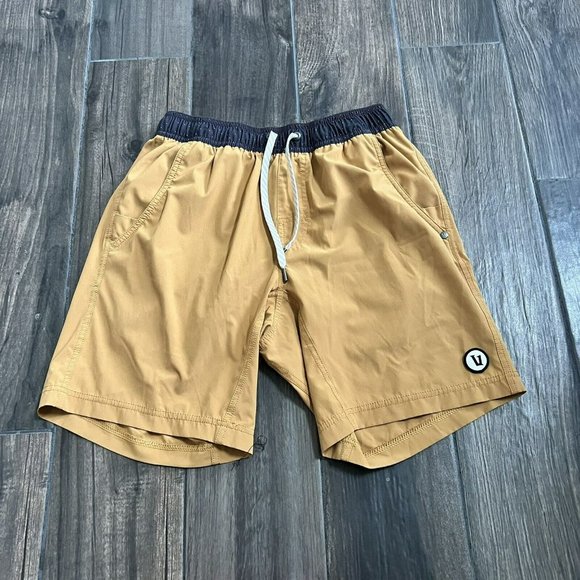 Vuori Other - Vuori Core Yellow Lined Patterned Drawstring Mens Short Size small